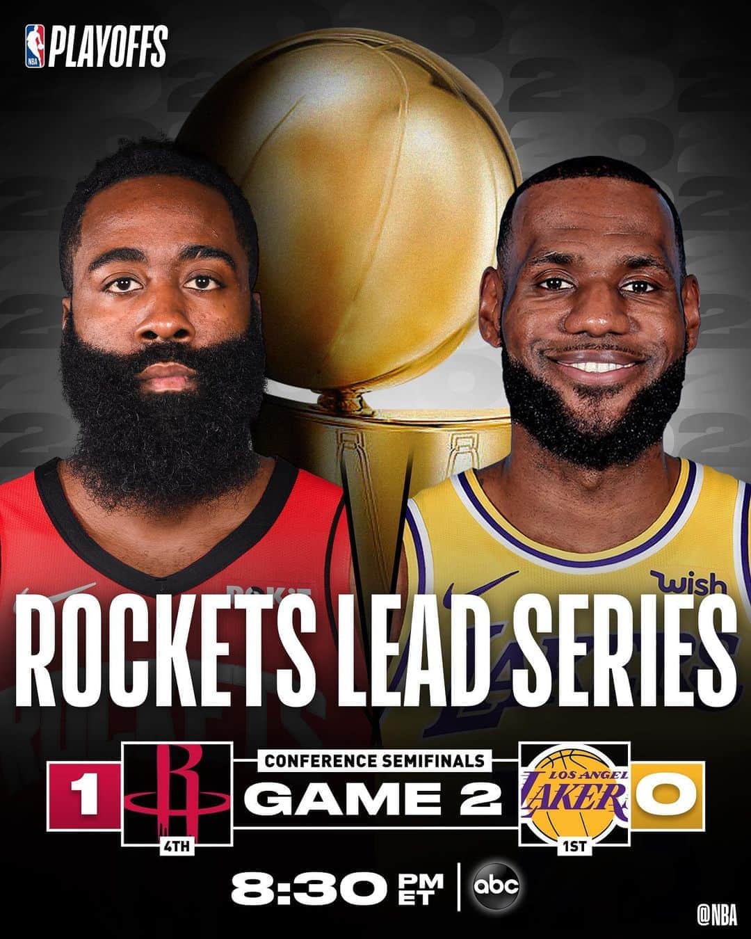 NBAさんのインスタグラム写真 - (NBAInstagram)「Will the @houstonrockets take 2-0 series lead... or will the @lakers even up the series 1-1??  Find out 8:30pm/et #NBAonABC!」9月6日 23時55分 - nba