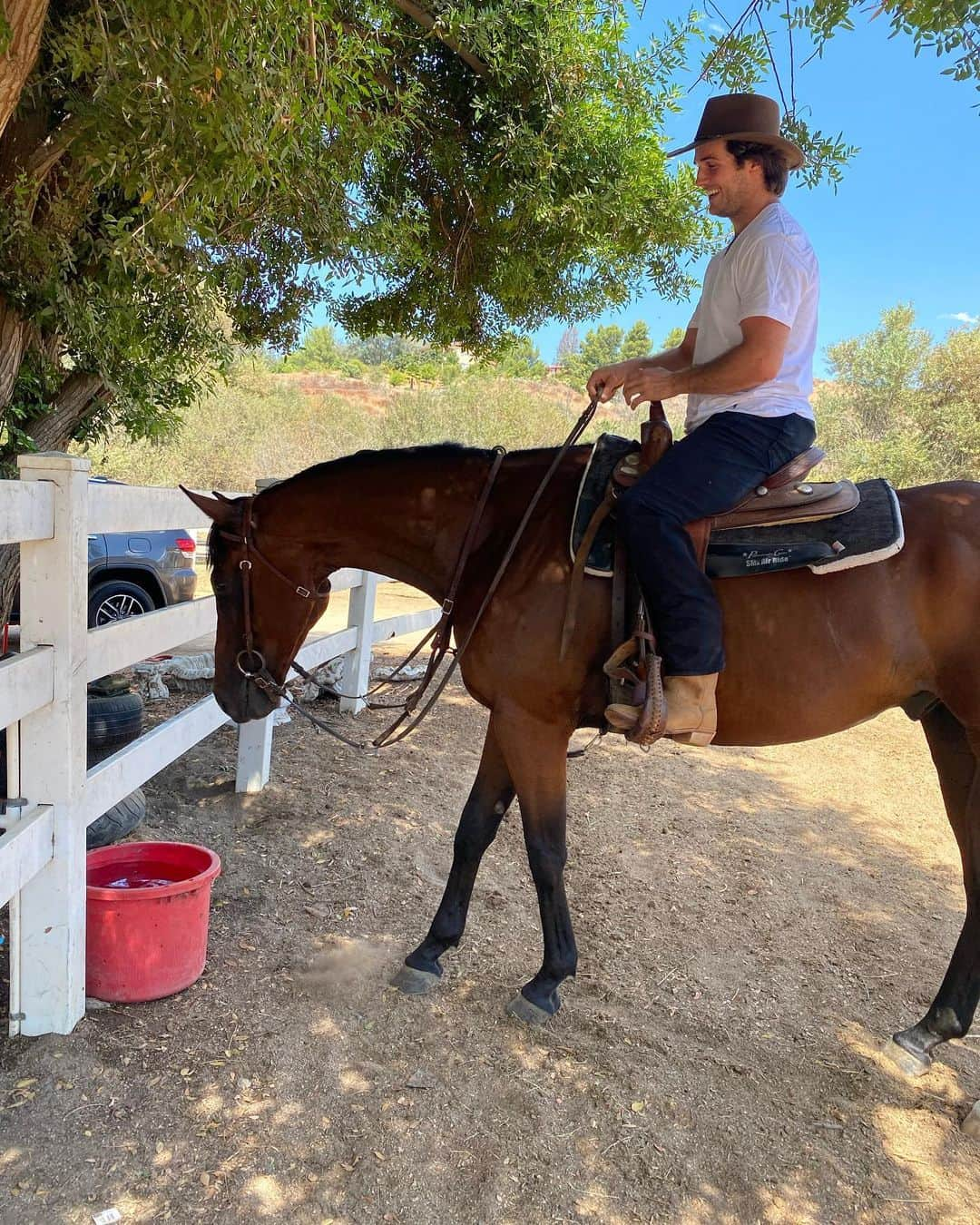 ボー・マーショフのインスタグラム：「Bought me a horse! 😄😄😄😄😄😄😄」