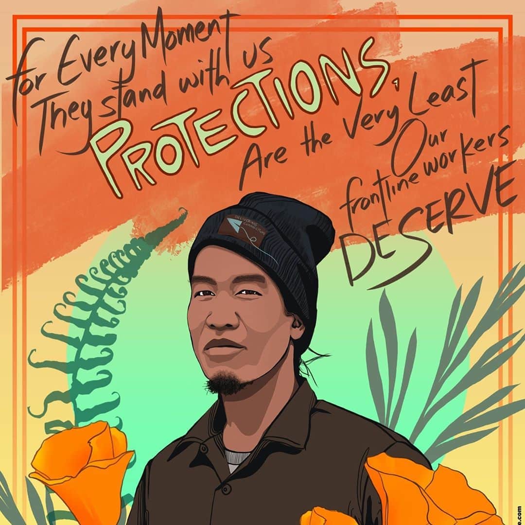 LUSH Cosmeticsさんのインスタグラム写真 - (LUSH CosmeticsInstagram)「Essential workers put their lives on the line to keep us safe. They deserve the same protection and humanity they provide for the rest of the country. ⁠ ⁠ This #LaborDay weekend we #HonorEssentialWorkers and demand better for them. ⁠ ⁠ 📷@k8deciccio⁠ ⁠ Be part of the Honor Essential Workers tribute tonight, Sunday September 6th at 5pm PST. ⁠ ⁠ Head to our link in bio to sign up and to read about what it's like being low wage in Covid-19 from Rosana Araujo (member of @womenworkingtogetherusa and @domesticworkers).⁠ ⁠ [Photo description: A poster depicts a person wearing a brown beanie and brown shirt with greenery in the background. At the top it reads "For every moment they stand with us protections are the very least our frontline workers deserve."]」9月7日 3時30分 - lushcosmetics