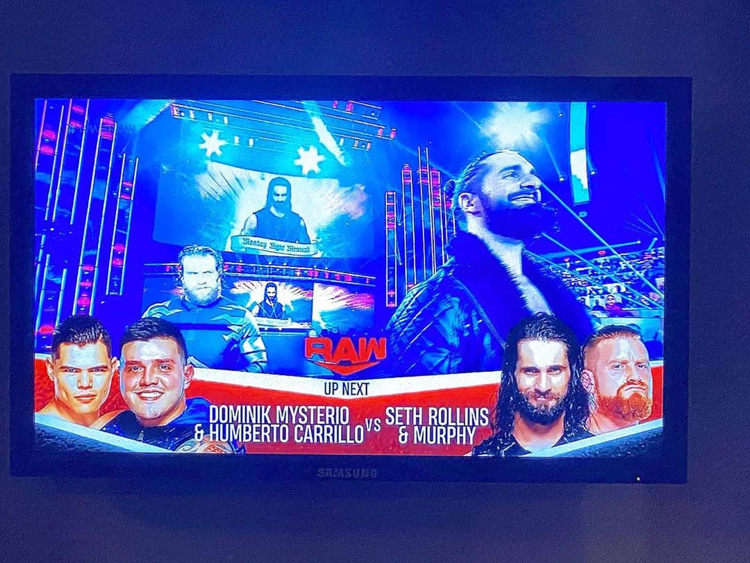 レイ・ミステリオ・ジュニアのインスタグラム：「Next on #Raw  Whoop some ass guys @dominik_35 & @humberto_wwe」