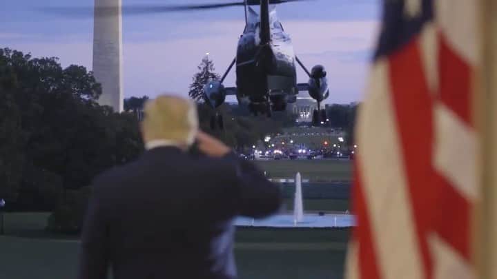 イヴァンカ・トランプのインスタグラム：「Welcome Home Dad! 🇺🇸」