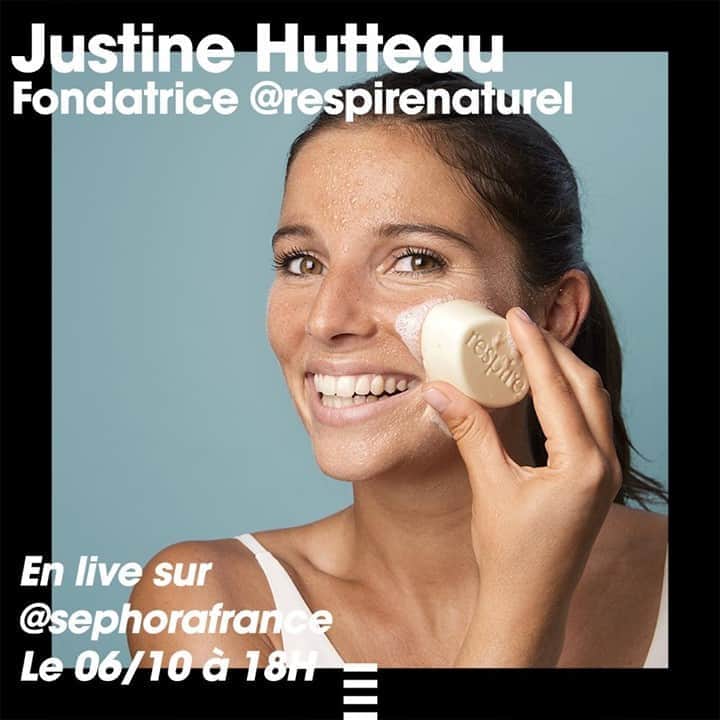 セフォラさんのインスタグラム写真 - (セフォラInstagram)「Justine Hutteau, fondatrice de @respirenaturel, sera en live dès 18h le 06/10 sur notre compte avec @sowsoox! Au programme : focus sur le nouveau nettoyant visage solide ainsi que les différents engagements de la marque 💚  Activez le compte à rebours en stories pour ne pas manquer ce live!  #SEPHORAGOODFOR YOU #SEPHORAGOODFOR VEGAN #SEPHORAGOODFOR A BETTER PLANET #SephoraFrance #RespireNaturel」10月6日 2時00分 - sephorafrance