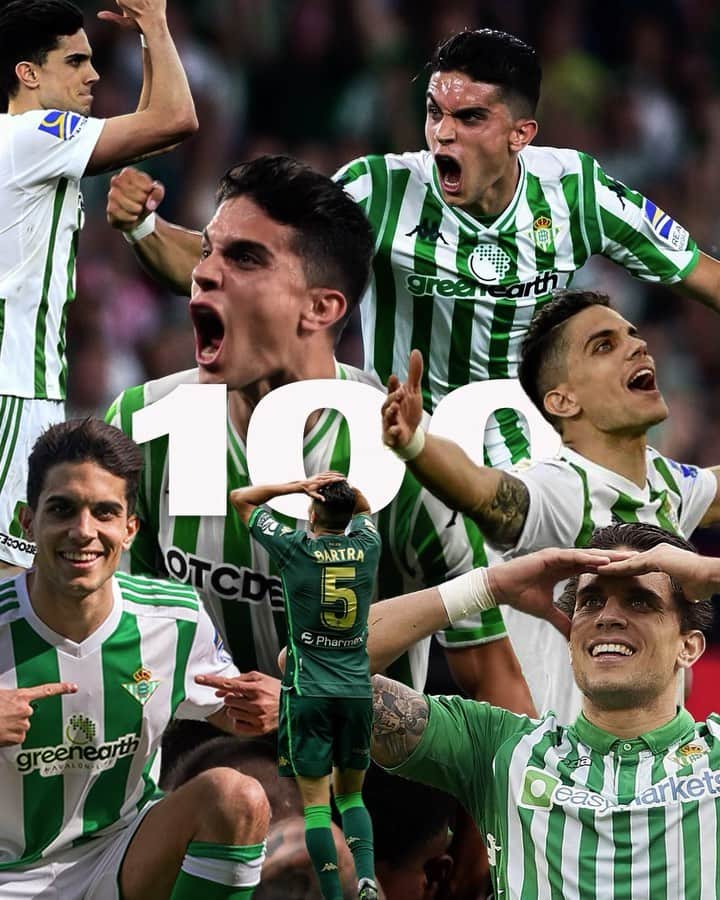 マルク・バルトラのインスタグラム：「100 💚⚽️」