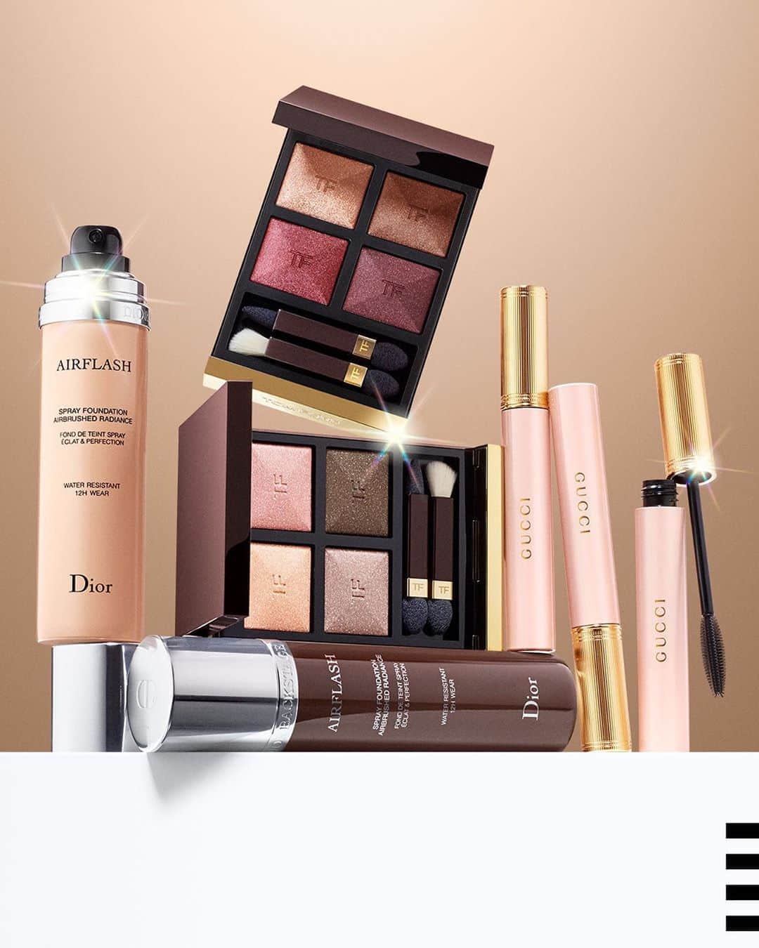 のインスタグラム：「@dior on your face ✨ @tomfordbeauty on your eyes 🤩 @guccibeauty on your lashes 👀 ’Cause you’re fancy like that.」