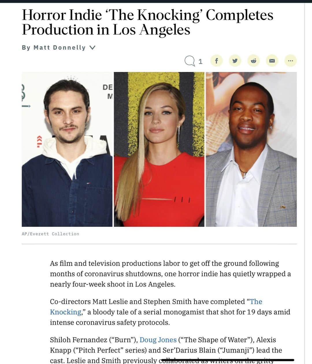 アレクシス・ナップのインスタグラム：「Grateful to have completed this feature during a not so auspicious time in history (well, depending on who you ask) 👀✨🎥✨🛸💫🎉🥂 gratz to all involved we did it & it ‘twas truly awesome!!!🌷🙌🏼🎉🎥🥰🌸🌕onto the next! ☄️」