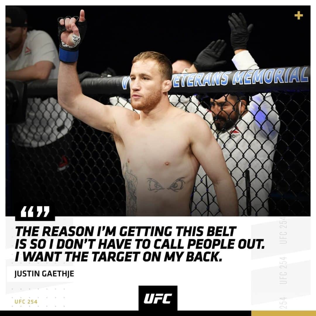 UFCさんのインスタグラム写真 - (UFCInstagram)「🎯 @Justin_Gaethje wants them to come to him.   [ #UFC254  #InAbuDhabi  @VisitAbuDhabi ]」10月6日 4時02分 - ufc