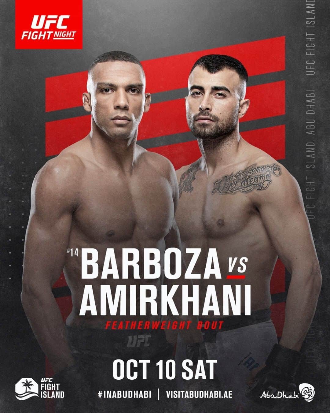 UFCさんのインスタグラム写真 - (UFCInstagram)「We're looking forward to this one Saturday 👀  🇧🇷 @EdsonBarbozaJr vs @MakwanUFC 🇫🇮  [ #UFCFightIsland5| #InAbuDhabi  @VisitAbuDhabi ]」10月6日 4時21分 - ufc
