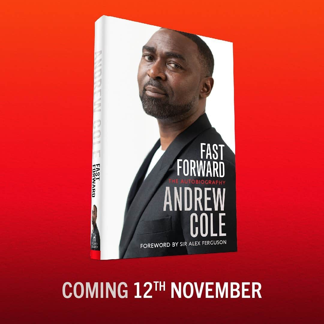 アンディ・コールのインスタグラム：「My autobiography, FAST FORWARD, will finally be out next month on 12th November! In it I tell my story, from my upbringing and first steps into pro-football and life @NUFC and Alex Ferguson’s @Manchesterunited to coping with a kidney transplant. I really hope you’ll enjoy it. It’s available to preorder now from Amazon (link below) and signed copies are available to preorder from Waterstones.  https://amzn.to/3jwZqqZ   #autobiography #book #NewcastleUnited #manchesterunited #football」