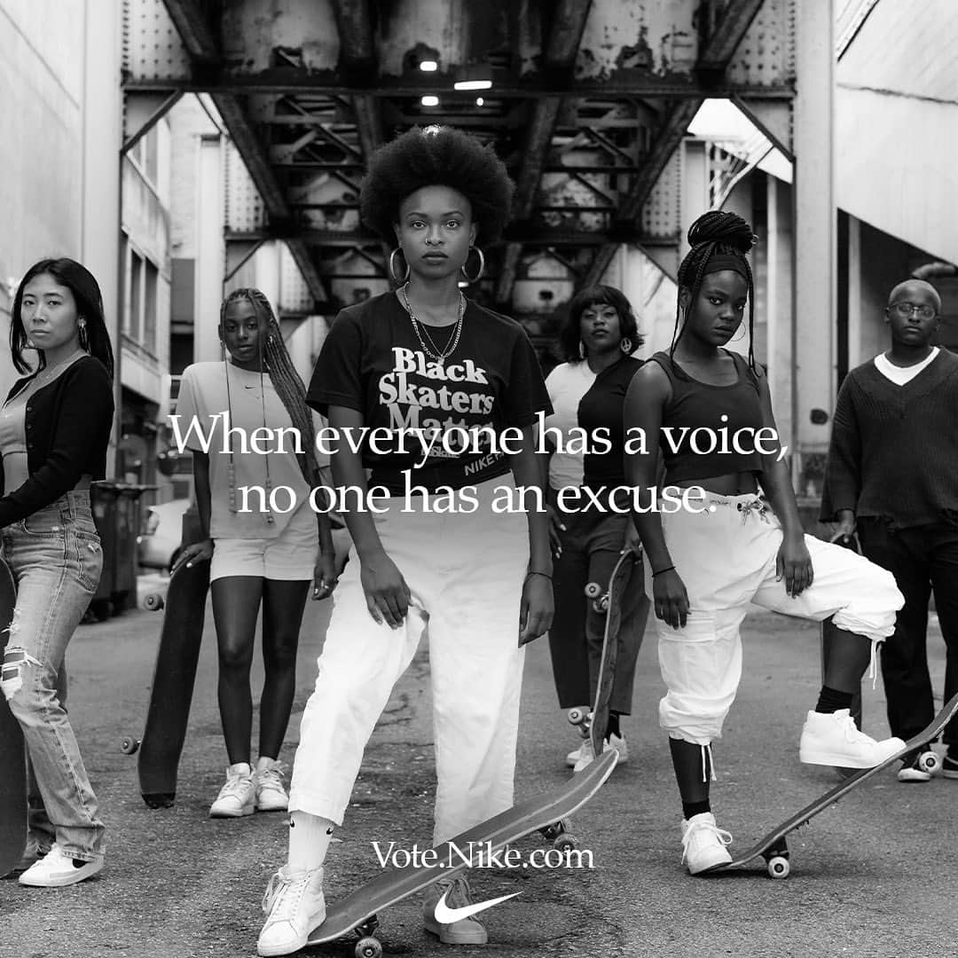アリ・クリーガーのインスタグラム：「The Time Is Now. Get registered at   vote.nike.com #youcantstopourvoice」