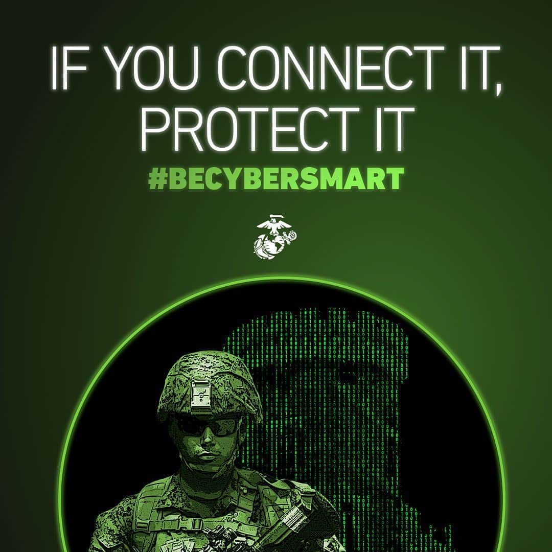アメリカ海兵隊さんのインスタグラム写真 - (アメリカ海兵隊Instagram)「Always Aware. Always Alert.  You may not know your data and information have been stolen until it's too late. Our adversaries don’t take a break. Your vigilance can’t either. If you connect it, protect it. #BeCyberSmart.  #USMC #Marines #Military #CyberSecurity」10月6日 7時25分 - marines