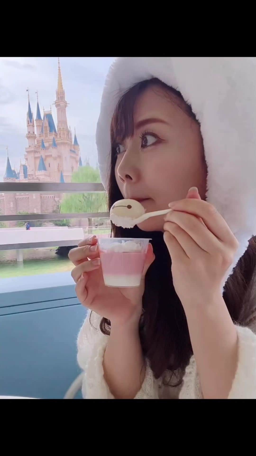 西村季里子のインスタグラム：「( •─• )❤️  共食い。  ❤️ ( •─• )  #ディズニー#ディズニーランド #disney#disneyland#tokyodisneyland  #東京ディズニーランド #ベイマックス #ベイマックスのハッピーライド  #共食い#シンデレラ城#cinderella」