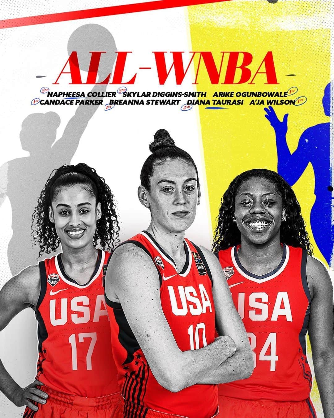 USA Basketballさんのインスタグラム写真 - (USA BasketballInstagram)「Congrats to the 🇺🇸 #USABfamily selected to the 2020 All-WNBA Teams!」10月6日 8時05分 - usabasketball