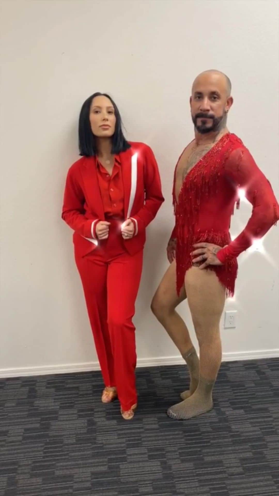 A.J.のインスタグラム：「Team Pretty Messed Up, everyone!! 👏🏼  Remember, voting starts in less than one hour! Text AJ to 21523 to vote up to ten times and visit http://DWTSVOTE.ABC.com to vote another ten times. Love you guys!! #BSBArmy, WHAT TIME IS IT??!!  #TeamPrettyMessedUp #DWTS @cherylburke @dancingabc @backstreetboys」