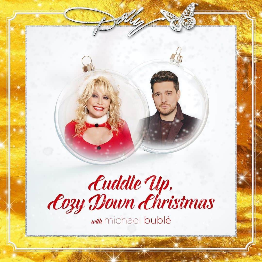 マイケル・ブーブレのインスタグラム：「It was an incredible honor to sing on @dollyparton’s new song “Cuddle Up, Cozy Down Christmas”! I hope you like it! Link in bio. #AHollyDollyChristmas」