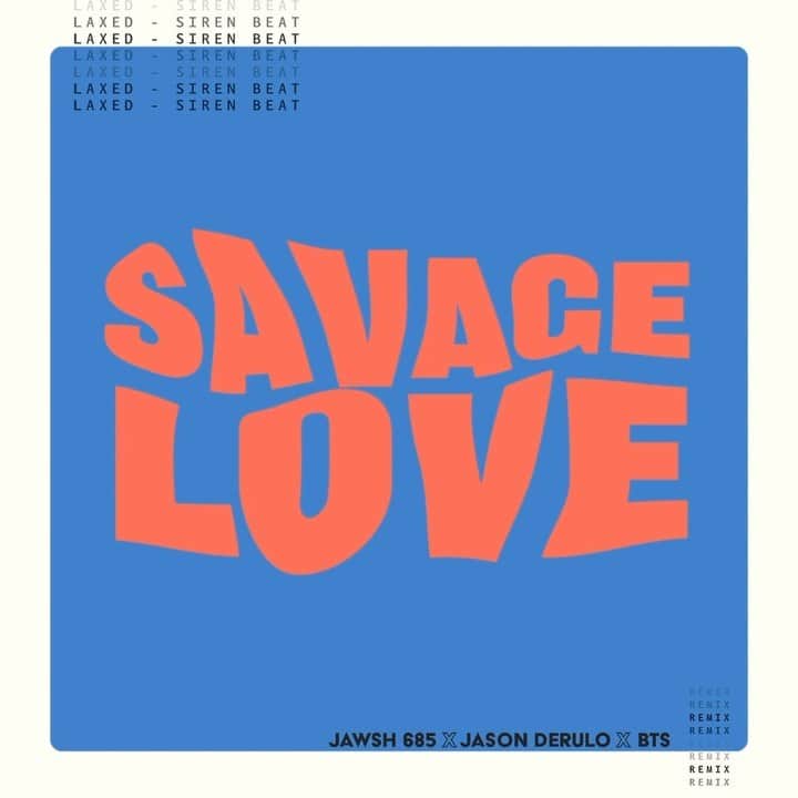 ジェイソン・デルーロのインスタグラム：「#SavageLoveRemix OUT NOW // @jawsh_685 x @jasonderulo x @bts.bighitofficial」