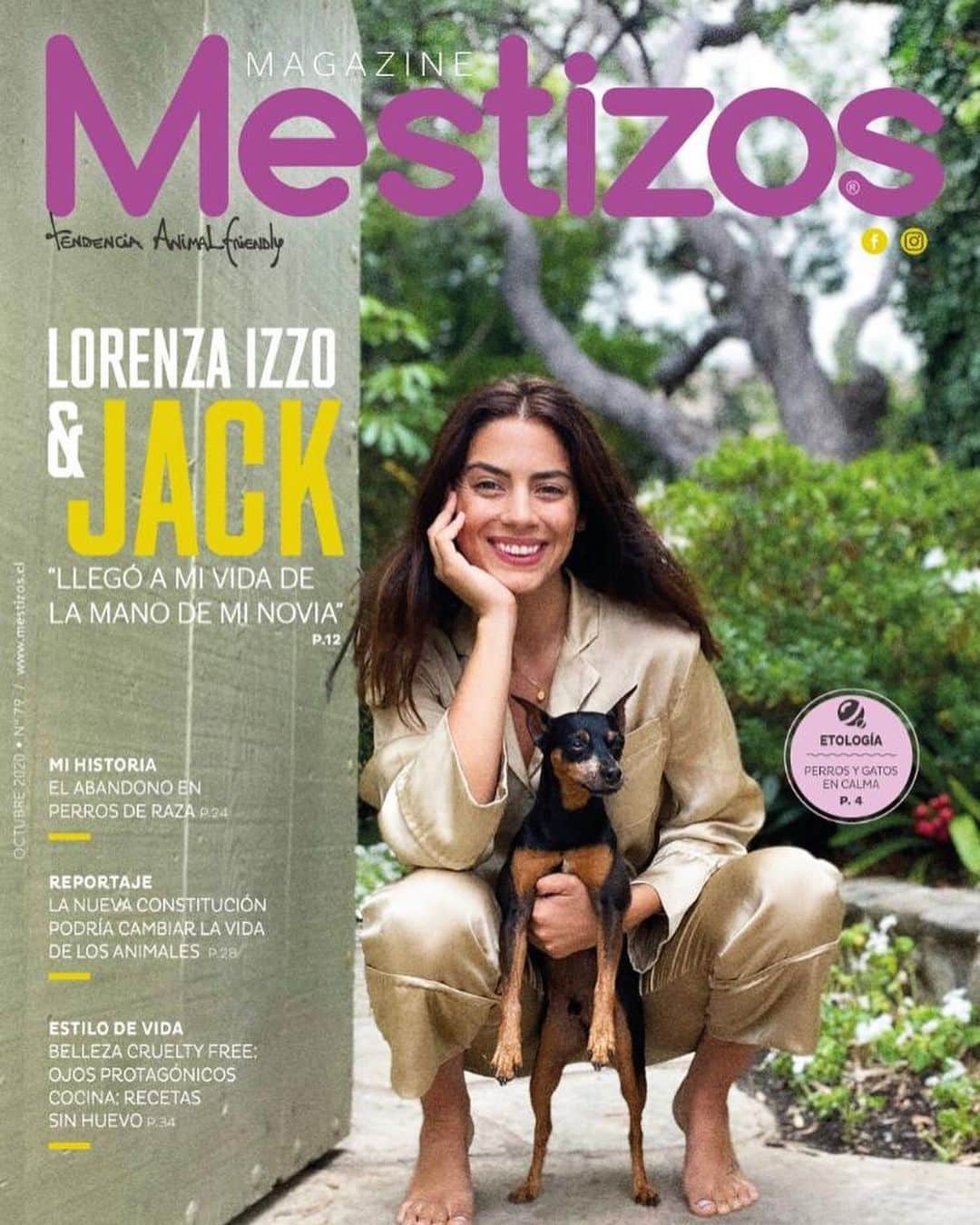 ロレンザ・イゾのインスタグラム：「Jacques first cover! Gracias a @mestizosmagazine por esta entrevista 🐶 y gracias al tremendo equipo  Photos @snewms Styling @khoicorp Ilustration @marianocastro  @mibendicion.decora @agenciaversus  Special thanks to @revjuliaroth for the 🏡 #sneakyhabibi」