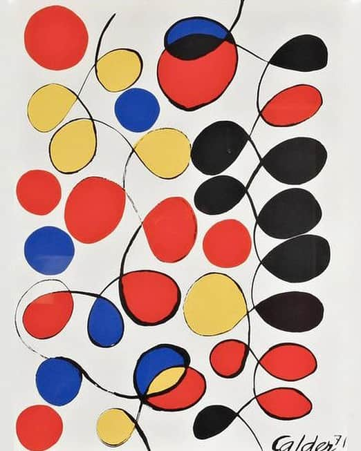 デミリーさんのインスタグラム写真 - (デミリーInstagram)「Vintage lithograph 🔵🟡🔴⚫️ #alexandercalder」10月2日 4時54分 - demyleeny