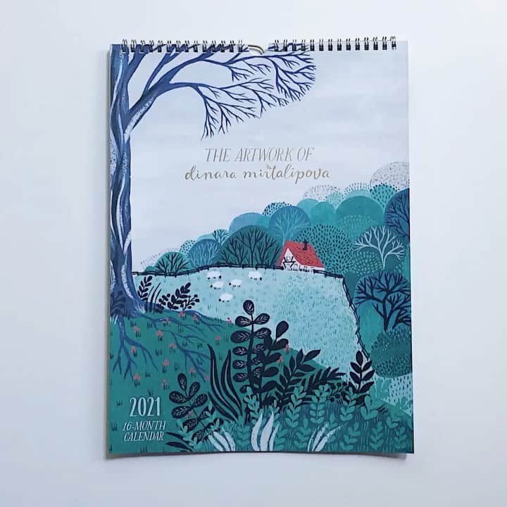 Dinara Mirtalipovaのインスタグラム：「My 2021 Wall Calendar is here! This time it’s full of folkloric landscapes, check it out)) We changed the grid format a little bit, allowing you to mark your important dates and appointments 😊  🌿www.mirdinara.com 🌿for wholesale orders please call (207) 772-6833  #mirdinara #mirdinaraplanners #highnotecollection #sellerspublishing」
