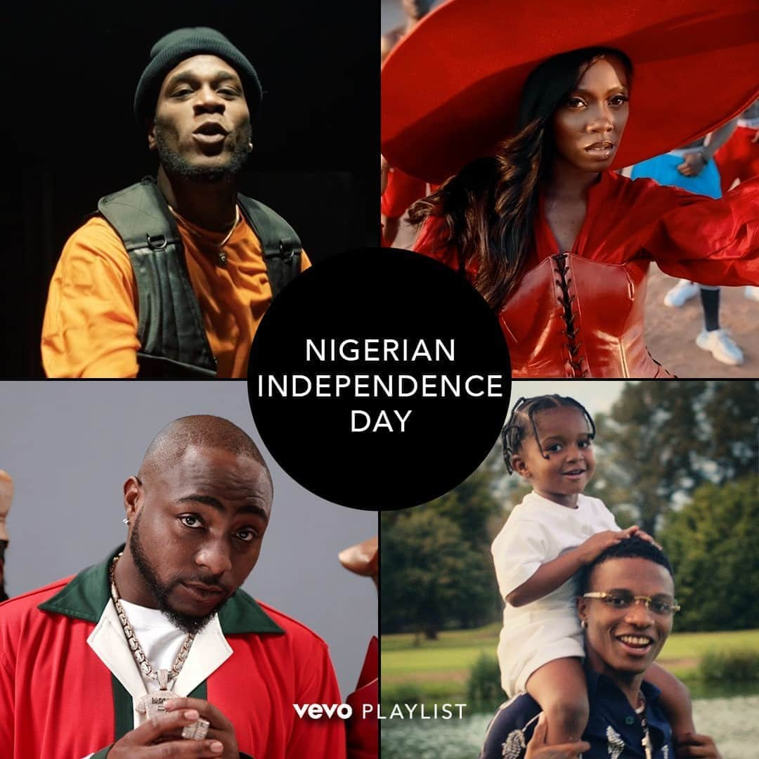 Vevoさんのインスタグラム写真 - (VevoInstagram)「Celebrate Nigerian Independence Day with some of the country's biggest names, like @burnaboygram, @tiwasavage, @davidoofficial, @wizkidayo, all on our playlist. You're gonna wanna have these Nigerian beats on repeat all day! 🇳🇬🔊  ⠀⠀⠀⠀⠀⠀⠀⠀⠀ ▶️[Link in bio] #BurnaBoy #TiwaSavage #Davido #Wizkid」10月2日 6時00分 - vevo