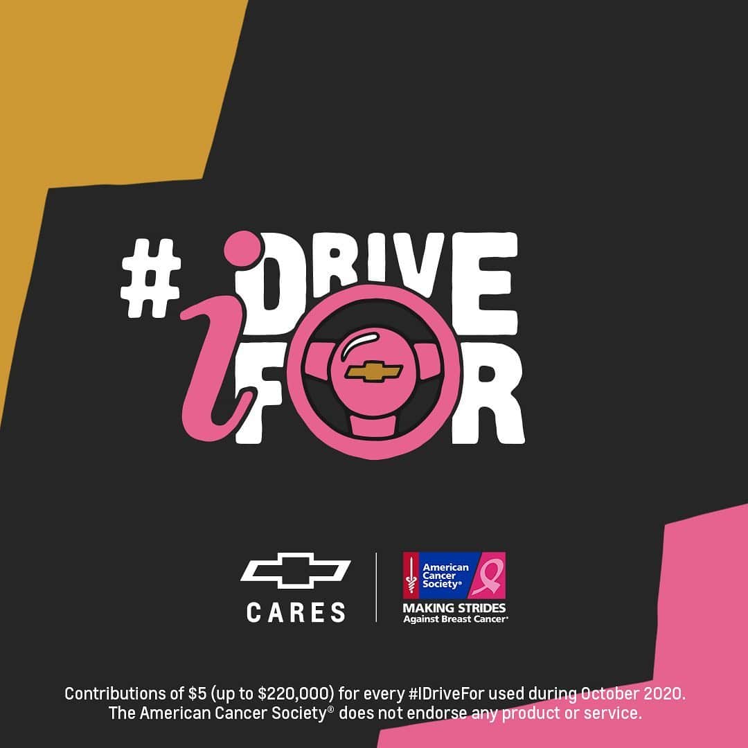 シボレーのインスタグラム：「We all have a person who drives us to find a cure for breast cancer. Share with us who that person is with #IDriveFor and Chevy will contribute $5 (up to $220,000) to the @AmericanCancer Society.*」