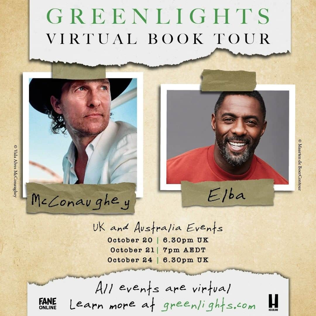 マシュー・マコノヒーさんのインスタグラム写真 - (マシュー・マコノヒーInstagram)「@idriselba  #greenlightsbook info at greenlights.com   …and the tour continues with more special guests to come..」10月2日 6時40分 - officiallymcconaughey