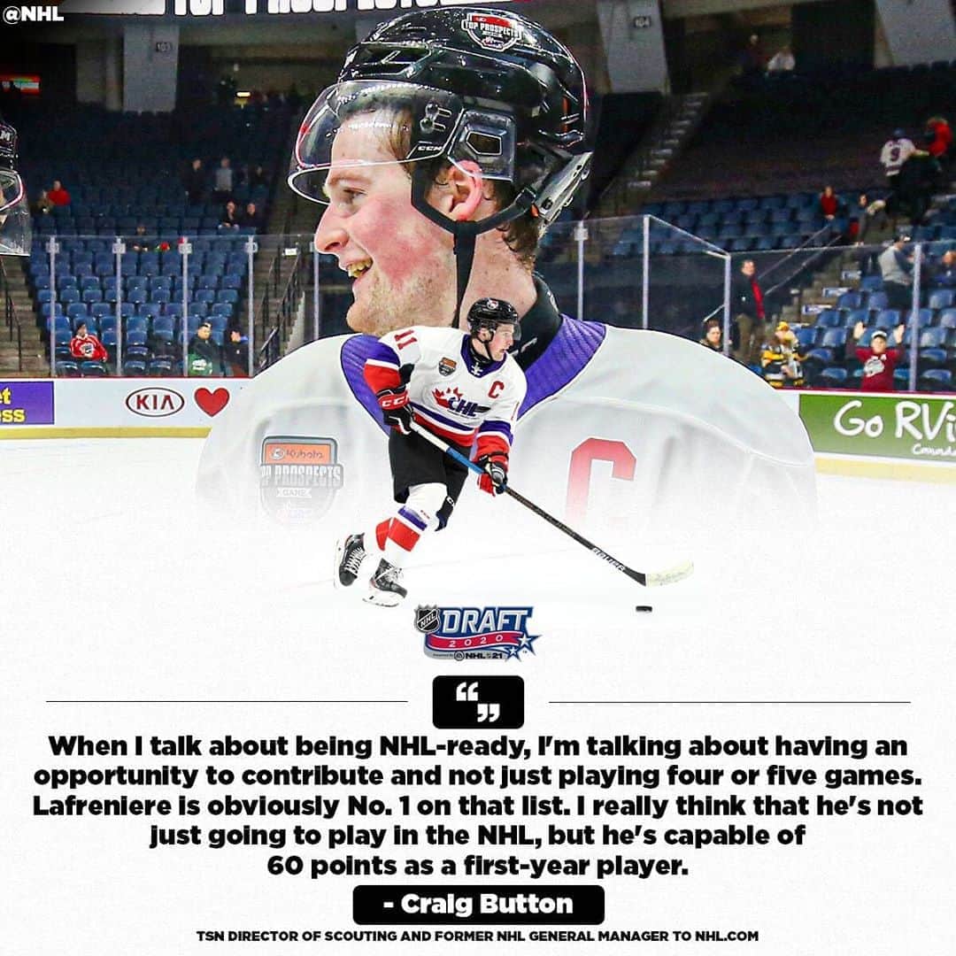 NHLさんのインスタグラム写真 - (NHLInstagram)「He's only 18 years old, but Craig Button thinks Alexis Lafreniere (@alexlaff11)  is ready to make a big impact on the NHL as a rookie. #NHLDraft」10月2日 7時01分 - nhl