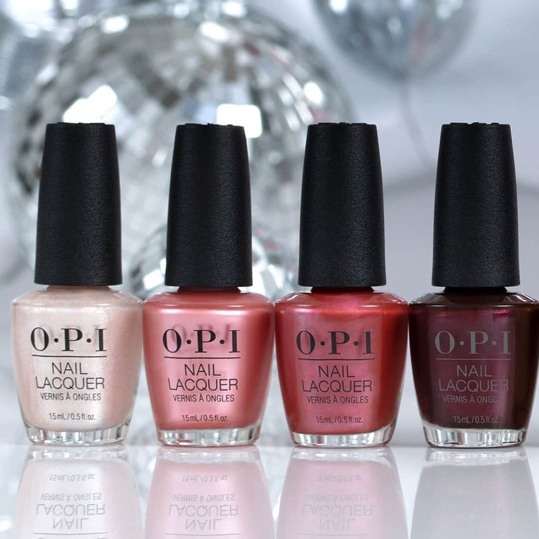 OPIさんのインスタグラム写真 - (OPIInstagram)「Introducing the ultra-feminine side of #OPIShineBright, exuding qualities of rich velvety tones of pink and mauve and a shimmering champagne shade that’s the perfect glitzy neutral!   Drop a 💗 if you’re #OPIObsessed over this collection already!  Shades: #NaughtyOrIce?, #SnowfallingForYou, #ThisShadeIsOrnamental! and #DressedToTheWines  #ColorIsTheAnswer #OPINailLacquer #HolidayNails #Holiday2020Trends #NailGoals #PinkNails #BoldNails #ManiPedi #NeutralNails #PartyNails #NYENails」10月2日 7時31分 - opi