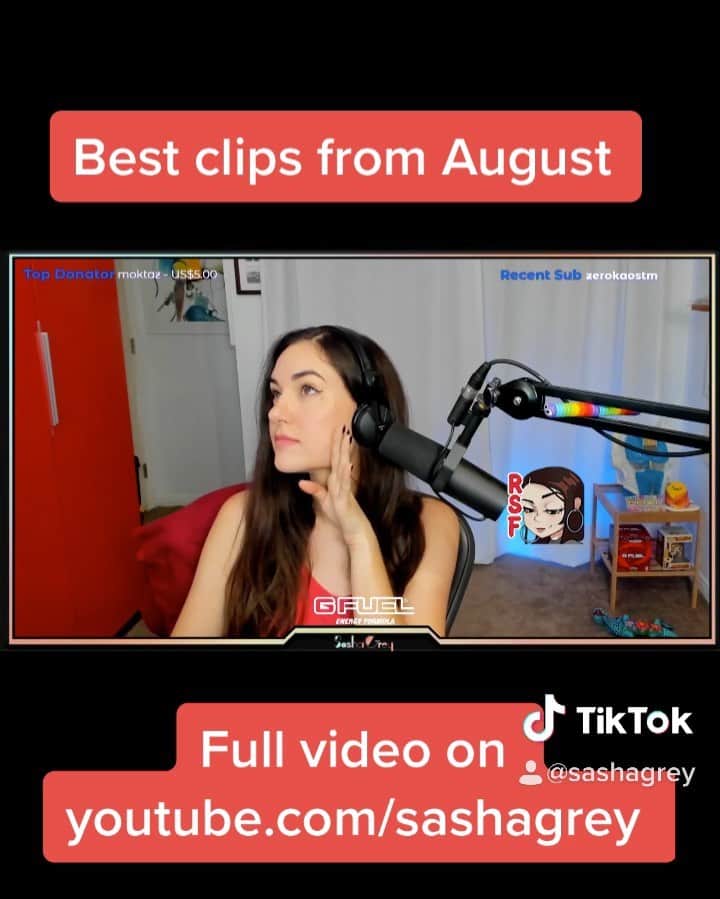 のインスタグラム：「Top clips from my streams in August For the full video hit the link in my bio ⬆️ 💥 to see it on YT」