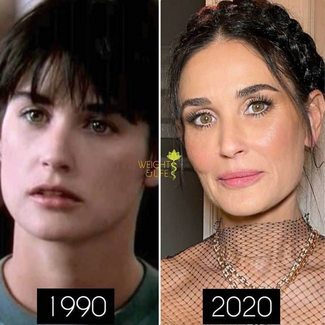 Style Fashion Luxuryのインスタグラム：「Demi Moore transformation over 3 decades 😍  Tag someone!」