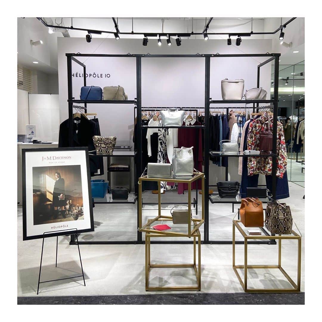エリオポールのインスタグラム：「. HÉLIOPÔLE 10 . 10.1 - 10.14  POP-UP STORE J＆M DAVIDSON . エリオポール 10 〒160-0023 東京都新宿区西新宿1-1-5 ルミネ新宿1/3階　 TEL:03-3345-5855 . . . . #HELIOPOLE #HELIOPOLE10 #エリオポール #JANDMDAVIDSON #2020aw #autumnwinter #selectshop #fashion #style」