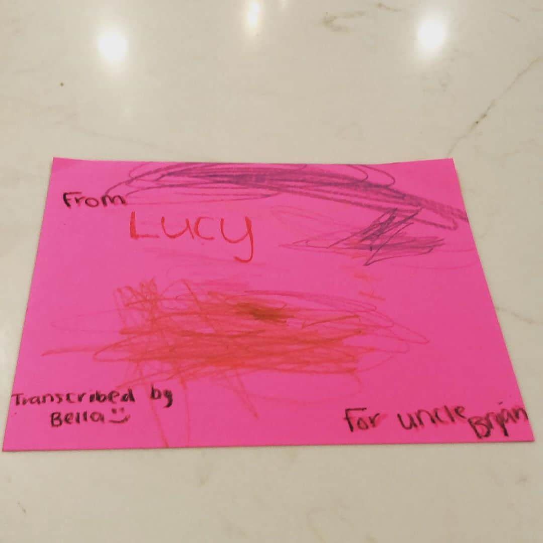 ブライアン・バリントンさんのインスタグラム写真 - (ブライアン・バリントンInstagram)「Birthday card from my niece, Lucy! This is a keeper! @bella.bullington with the assist!」10月2日 21時30分 - bryanbullington