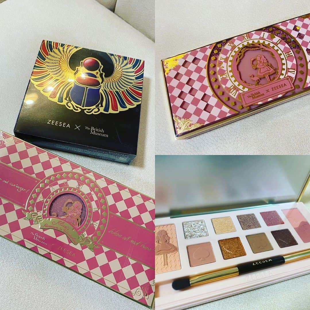 桜咲千依のインスタグラム：「ZEESEA のアイシャドウ買えた( *´꒳`* ) 色好み❤❤❤ ケースも可愛い♡\(*ˊᗜˋ*)/♡」
