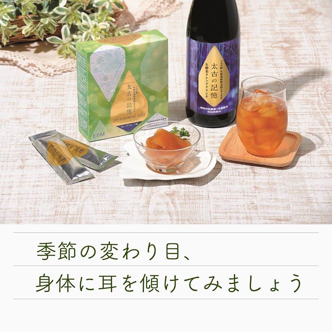 vs28baliのインスタグラム：「日ごとに季節が移り変わり、すっかり秋の訪れを感じます🍁﻿ ﻿ これからの時季は美味しい食材が豊富で、「食欲の秋」を楽しみにされている方も多いのではないでしょうか🍠﻿ ﻿ 食欲が増し、美味しい物をたくさん食べてしまいがちな季節だからこそ、秋は胃に負担をかけやすいとも言われています！﻿ ﻿ また、朝晩と日中の気温の差が大きくなり、身体が適応できずに体調が優れないという方も多くいらっしゃいます😰﻿ ﻿ 季節の変わり目に体調を崩しやすい方は、夏が終わる今の時季に特に注意が必要です🙌﻿ ﻿ ﻿ 太古の記憶 フィトミネラルゼリーは、厳選した植物酵素とフルボ酸エキス、乳酸菌配合の美容ゼリー✨﻿ ﻿ 炭酸水で割れば爽やかな健康ドリンクにもなる、太古の記憶 生酵素クレンズドリンク.は、天然フルボ酸エキスと非加熱製法で活きた酵素を身体に届けます🥰﻿ ﻿ 腸を元気にする酵素を摂り入れて、免疫力もアップ❣️❣️﻿ ﻿ .﻿ .﻿ オンラインshopでもご購入いただけます👍﻿ ⬇️⬇️⬇️﻿ ﻿ @ebm_onlineshop ﻿ プロフィールのリンクからも飛べます😊﻿ .﻿ .﻿ #イービーエム ﻿ #イービーエム化粧品 ﻿ #スキンケア好きさんと繋がりたい ﻿ #セルフケア ﻿ #フルボ酸 #ポリフェノール  #無農薬 #健康 #美容 #ダイエット #ドリンク﻿ #vs28bali #スキンケアスタジオ #ebm #フェイシャル #毛穴洗浄 #美肌 #小顔﻿ ﻿ @vs28bali﻿ @ebcc.skincarestudio﻿ @ebm_onlineshop﻿ @beautilous_cosme﻿ @marvelloty_cosmetics」