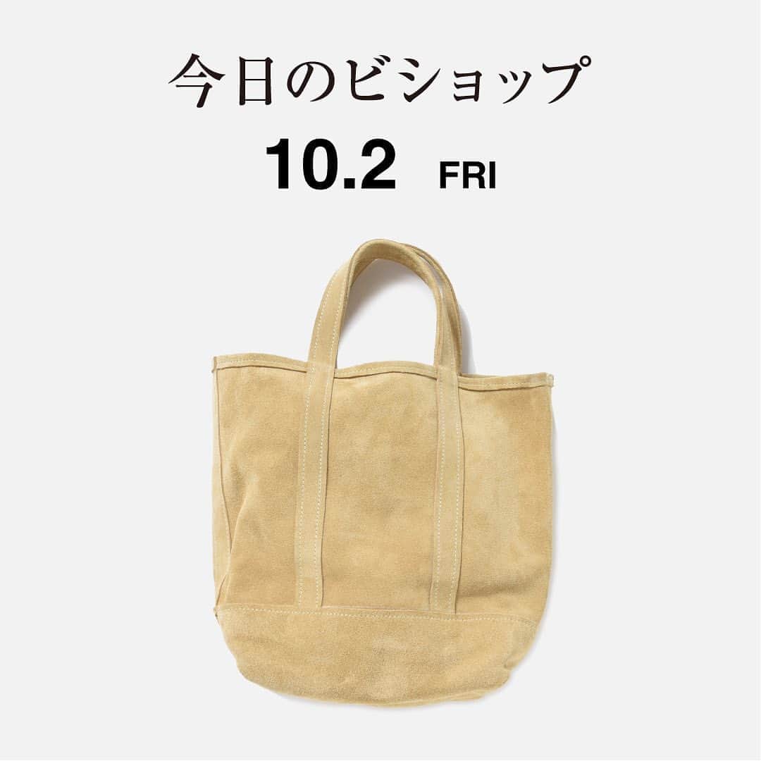 のインスタグラム：「『今日のビショップ』10月2日(金) ・ -STANLEY & SONS- SMALL ALL SUEDE TOTE ¥33,000+tax ・ 『今日のビショップ』はHPにてご紹介しております。 ＊トップのリンクよりHPご覧いただけます。 ・ #今日のビショップ #stanleyandsons #stanley #20AW #bshop #bshop_official」
