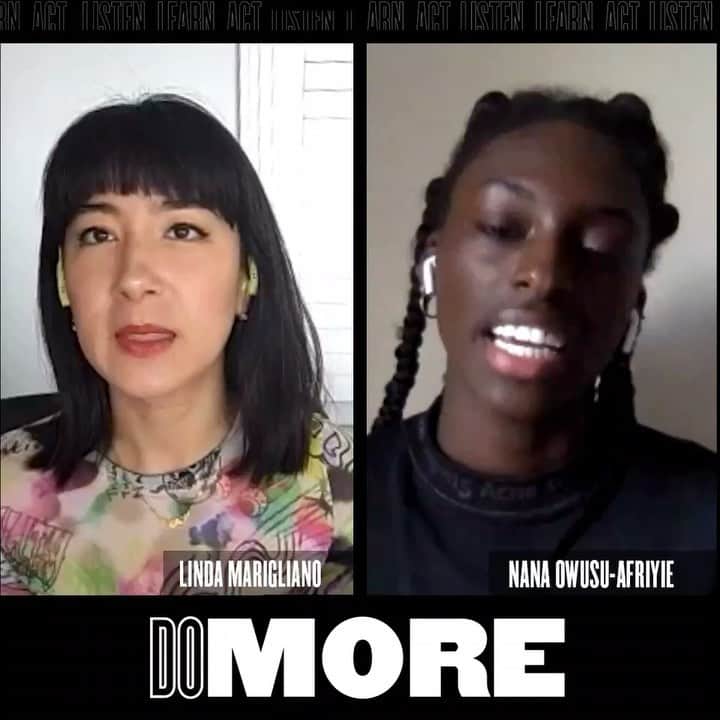 NANA OWUSU-AFRIYIEのインスタグラム：「Recently, I got to open up about stories and events surrounding racism that have occurred on a personal and global level. I’m so glad I get to share my experiences with you all and share how it drives me to do more in my daily life @domoreproject_ #blm #blacklivesmatter #indigenouslivesmatter #domore #domoreproject to watch the full video link in bio」