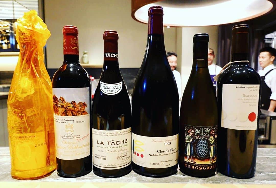 別所哲也のインスタグラム：「Amazing lineup I enjoyed! #redwine #wine #winelover #Japan」