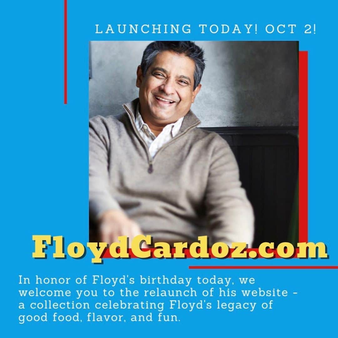 ボビー・ブラウンのインスタグラム：「It’s been 6 months since we lost this beloved man @floydcardoz to Covid, but today, which would have been his 60th birthday, we are celebrating his life and legacy of good food flavor and fun by relaunching his website FloydCardoz.com to share his flavors and decades of articles and videos. The only thing Floyd loved more than sharing his food was the love and adoration of his wife Barka and his two beautiful sons who he was so proud of.   And stay tuned to the collaboration and launch of the spice blends the chef was working on with @burlapandbarrel. Floyd we miss you and are a little spicier because of you. Visit his untouched personal instagram to see what mattered to Floyd @floydcardoz.」