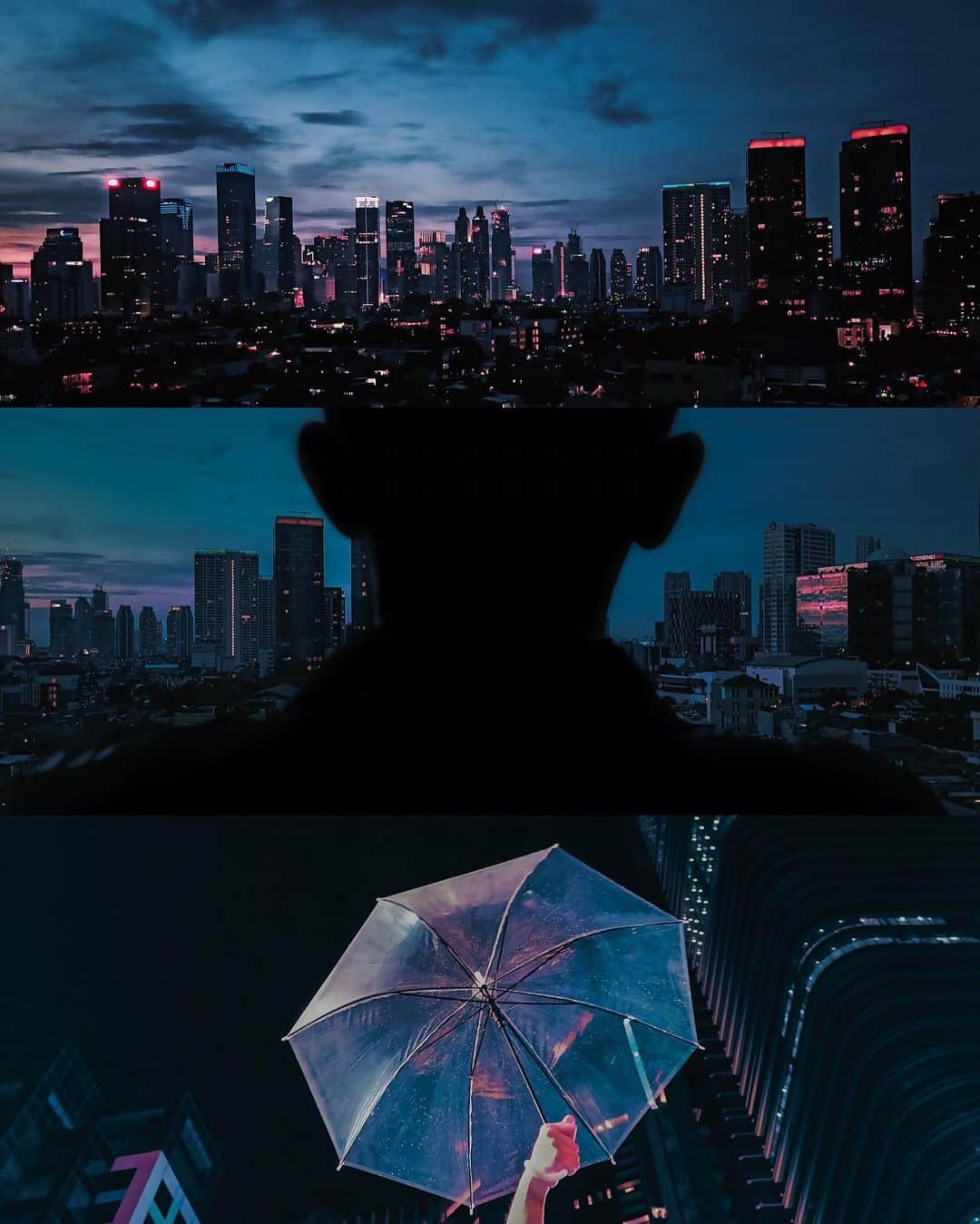 Putri Anindyaのインスタグラム：「We disappeared into the void //   This is another experimental mood that I want to highlight on my feed. I honestly love this Cyberpunk filter cause it brought up a mysterious and futuristic kind of atmosphere into the frames.  Serunya, yang biasanya untuk mengganti warna seperti ini harus photoshopped dulu, pakai realme 7 kita bisa langsung apply filternya saat memotret. Filter Cyberpunk ini spesial karena ketika cahaya matahari masih terang terlihat berbeda dibanding menggunakan filter ini dikala gelap dengan pendar artificial light yang tentunya lebih bagus vibenya.  @realmeindonesia #FotoMalamrealme #Shotonrealme #64MPPowerMaster #realme7 #realme7i #FavoritnyaAnakMuda #DareToLeap」