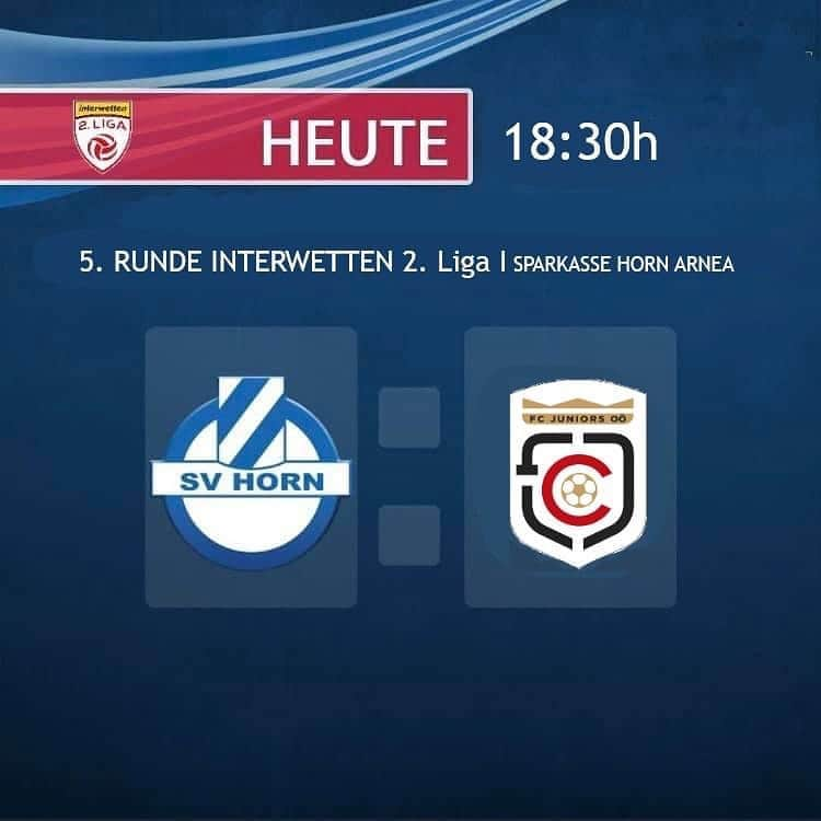 SVホルンさんのインスタグラム写真 - (SVホルンInstagram)「+++ MATCHDAY +++  Unser heutiger Gegner in der Sparkasse Horn Arena sind die FC Juniors OÖ. Nach dem Sieg im letzten Auswärtsspiel, hoffen wir erneut auf 3 Punkte.   Unsere Partie wird auf LaolaTV übertragen.  Unter: https://www.laola1.at/de/ott/de-at/playerpage/236124  Wir spielen um 18:30 Uhr und freuen uns auf ein spannendes Match! #bepartofit #svhorn」10月2日 20時01分 - svhorn1922