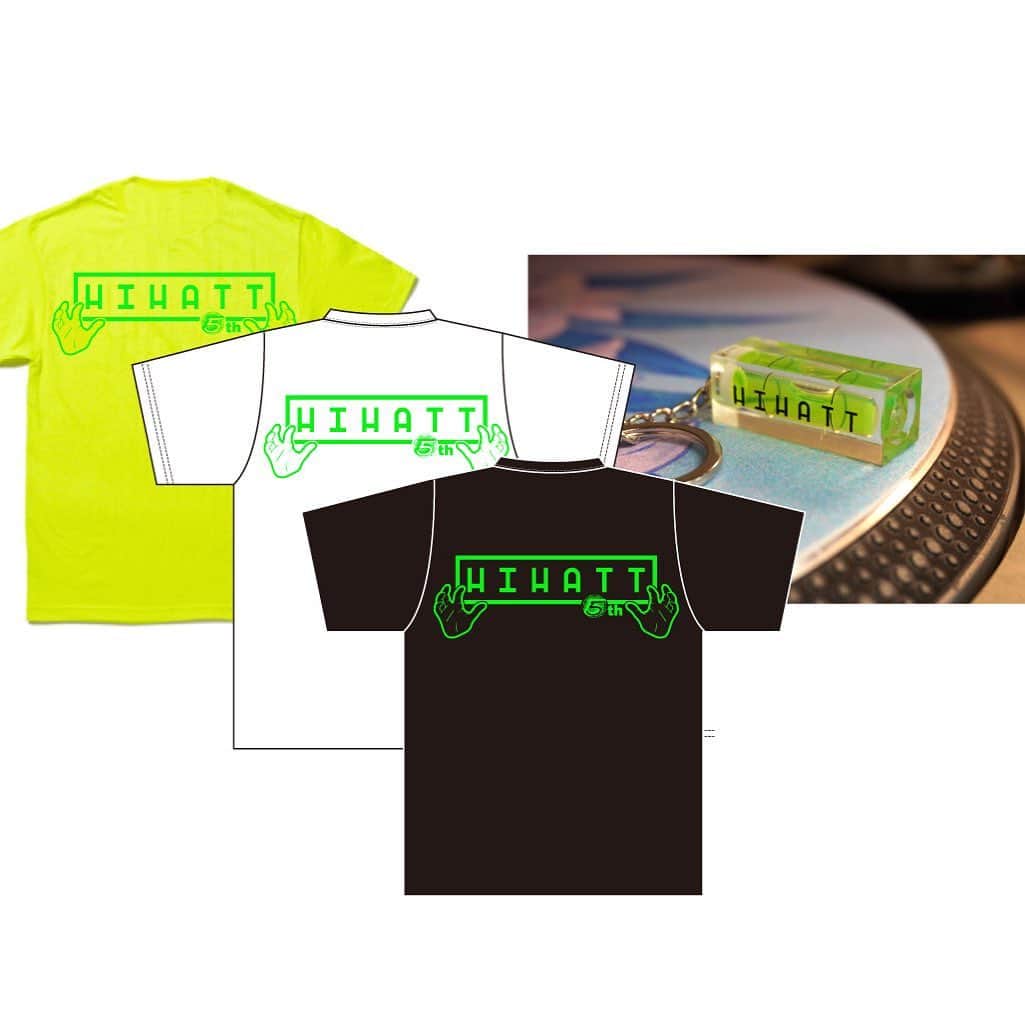 tofubeatsのインスタグラム：「HIHATT 5TH ANNIV. TEE & BUBBLE LEVEL ハイハット5周年、Tシャツと水平器のセット  http://hihatt.com」