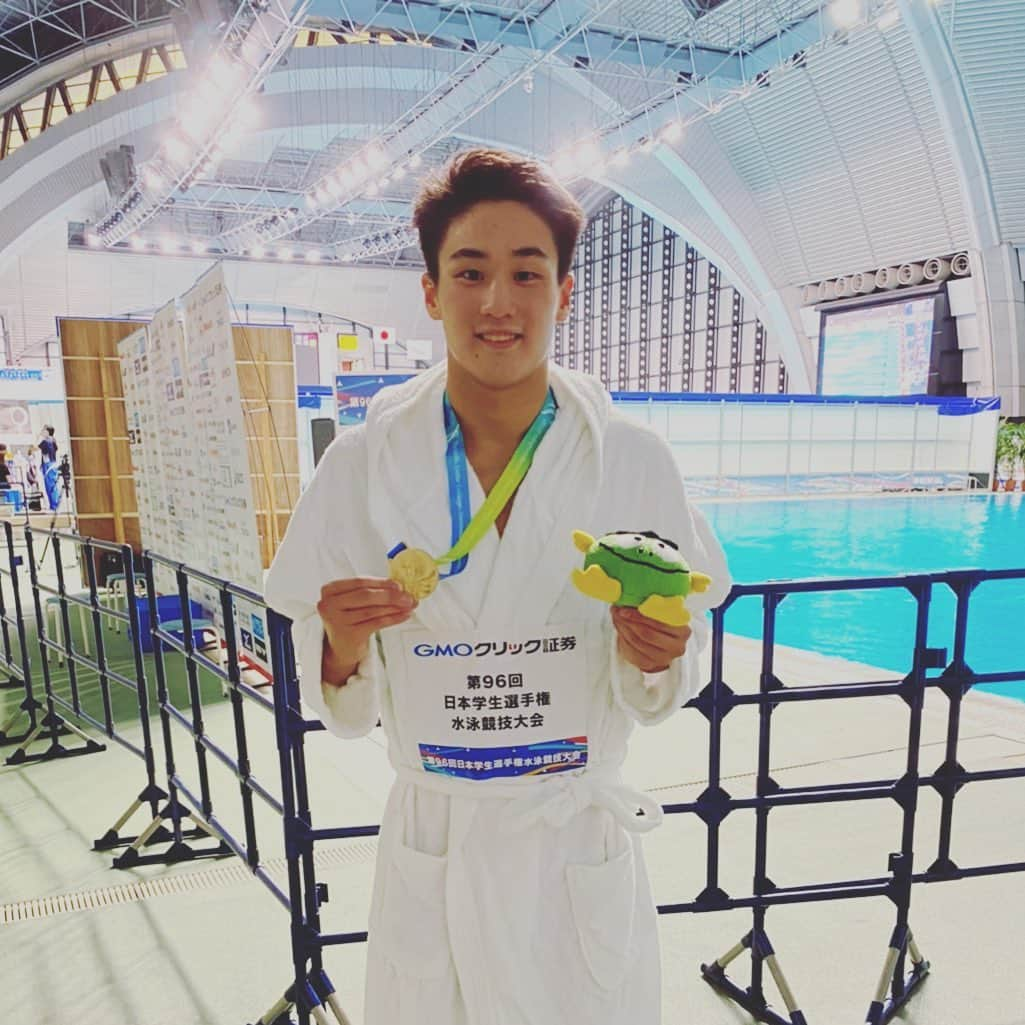 佐藤翔馬さんのインスタグラム写真 - (佐藤翔馬Instagram)「インカレ2日目 100Br 59.55(28.37-31.18)大会新 優勝🥇  あと2日間あるので、また気を引き締めて頑張ります！💪 応援ありがとうございました！」10月2日 20時33分 - shomasatoswim