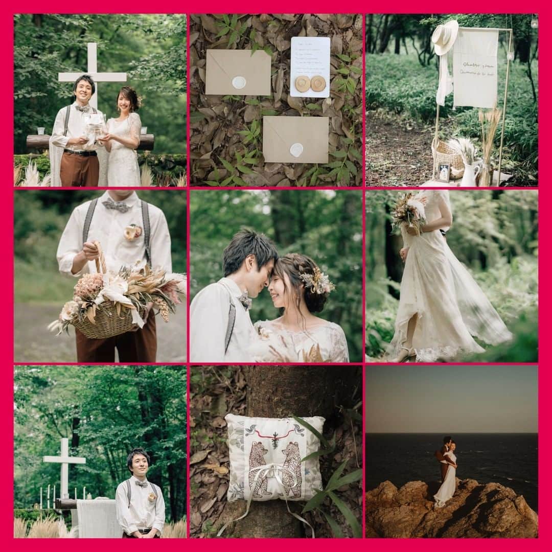 Wedding Park 公式さんのインスタグラム写真 - (Wedding Park 公式Instagram)「2020年9月のベストハナレポ発表✍️ こんばんは！ウエディングパークのハナレポ編集部です💁 . 今月の #ベストハナレポ は @nan_awedding  さんです✨ . ハナレポのタイトルは『Ceremony in the forest just for Two』 コロナの影響で一度、予定していた挙式披露宴を白紙にすることを余儀なくされ、とても不安な思いをされたというななさん。ただ、そんななかでも結婚式の意味を考えられ、決断されたのは、「2人だけの挙式」。 会場は旦那さんの思い出の森で、プランナーさんをつけずに、ふたりで手探りな状態からクリエイターさんたちの力を借りて開催へ。 結婚式への想いと、こだわりがたくさん詰まった、「2人だけの挙式」はこれまでに体験したことのないような幸せな経験となり、一生の宝物になったとのことです。 . ぜひ参考に見てみてください👰 https://www.weddingpark.net/magazine/8701/ ※もしくは「ウエディングパークマガジン」でGoogle検索！ . ＊＊＊＊＊＊＊＊＊ #花嫁diy #結婚式diy #装花 #高砂 #リングピロー #ケーキ #ウェルカムボード  #ブライダルヘア #ブライダルヘアメイク #プレ花嫁 #式場探し #東京結婚式場 #東京花嫁 #2020婚 #2021婚 #2020冬婚 #2021春婚 #ちーむ2020 #日本中のプレ花嫁さんと繋がりたい #結婚式 #結婚式準備 #結婚準備 #プロポーズ #ウエパ #ウエディングパーク #ハナレポ ＊＊＊＊＊＊＊＊＊」10月2日 20時52分 - weddingpark
