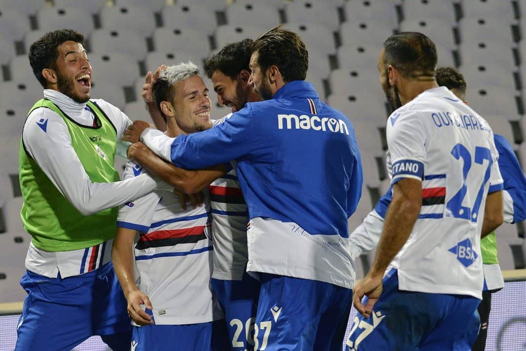 マノロ・ガッビアディーニのインスタグラム：「Che partita! 🔥 bravi tutti 👏🔵⚪️🔴⚫️⚪️🔵 @sampdoria」