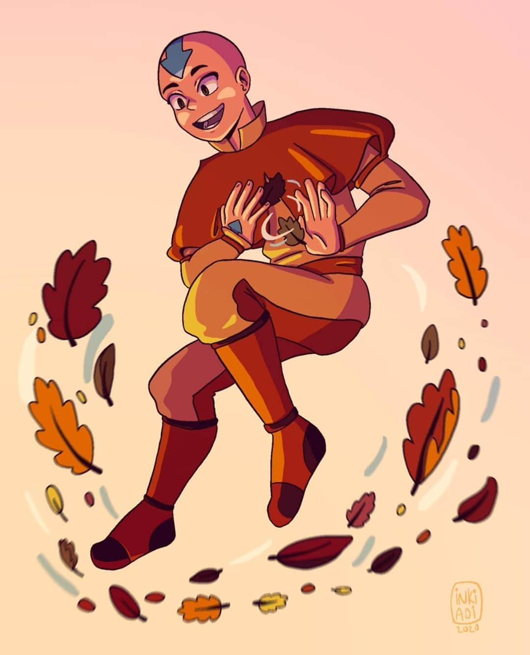 Tumblrさんのインスタグラム写真 - (TumblrInstagram)「We're celebrating day 2 of #Hauntober by airbending some leaves. 🍂 — inkiaoi.tumblr.com #tumblrstaffpicks: @inkiaoi⁠  #atla #avatarthelastairbender #aang #avatar」10月3日 7時05分 - tumblr