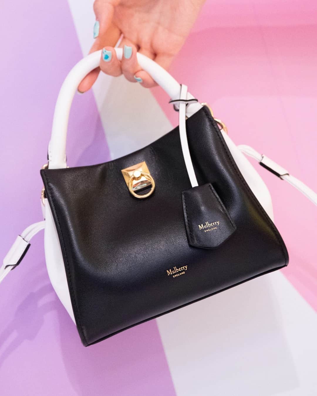 のインスタグラム：「The Mini #MulberryIris in Black and White.⁠ .⁠ Shot by @_annyfan_ for Mulberry.」