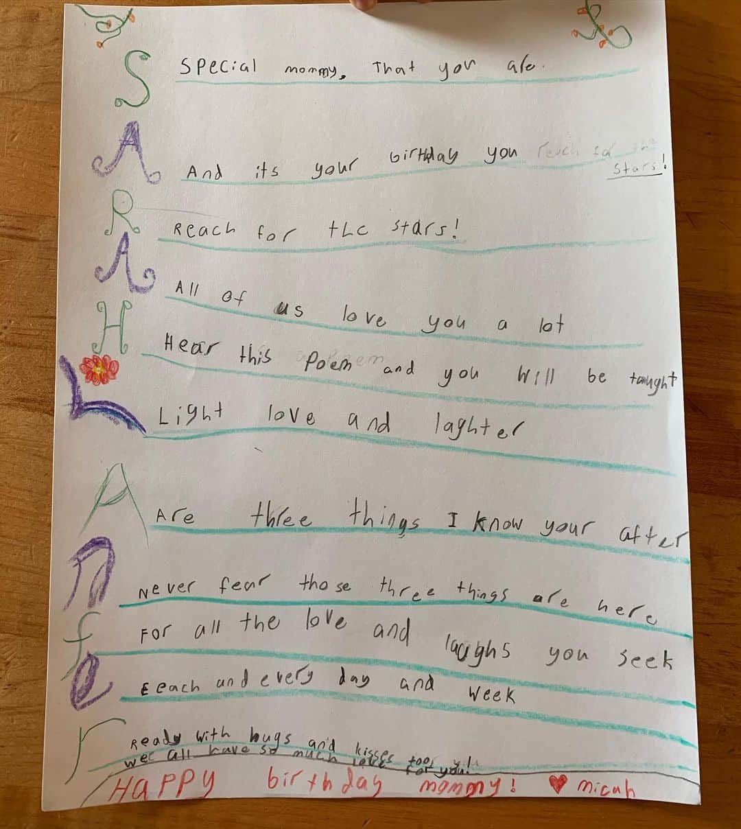 サラ・ドリューさんのインスタグラム写真 - (サラ・ドリューInstagram)「And.... I just started crying again because Micah just handed this poem to me. He wrote me a poem. I can’t... I’m overwhelmed.」10月2日 23時36分 - thesarahdrew