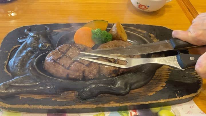 トリイクニコのインスタグラム：「飯テロ🤤  #初めてのさわやか #げんこつハンバーグ  #御殿場インター店 #アウトレット店と迷った」