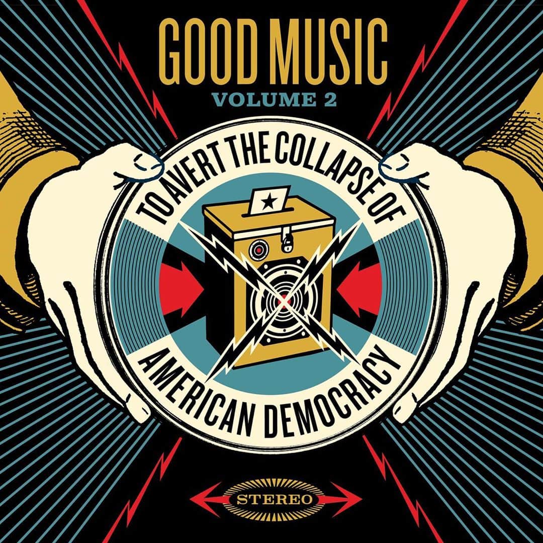 Shepard Faireyのインスタグラム：「I’m excited to announce that ‘Good Music To Avert The Collapse Of American Democracy, Volume 2’ is available TODAY on @bandcamp, only for 24 hours! I’m honored to create the art for this compilation album which features so many incredible artists and their never before heard, unreleased tracks! All net proceeds go to @votingrightslab to help to secure, protect, and defend the voting rights of all Americans in the upcoming 2020 election. Visit the link in bio to support and check out the full tracklist. You have until midnight PT to support, don’t miss it!⁠⠀ -Shepard」