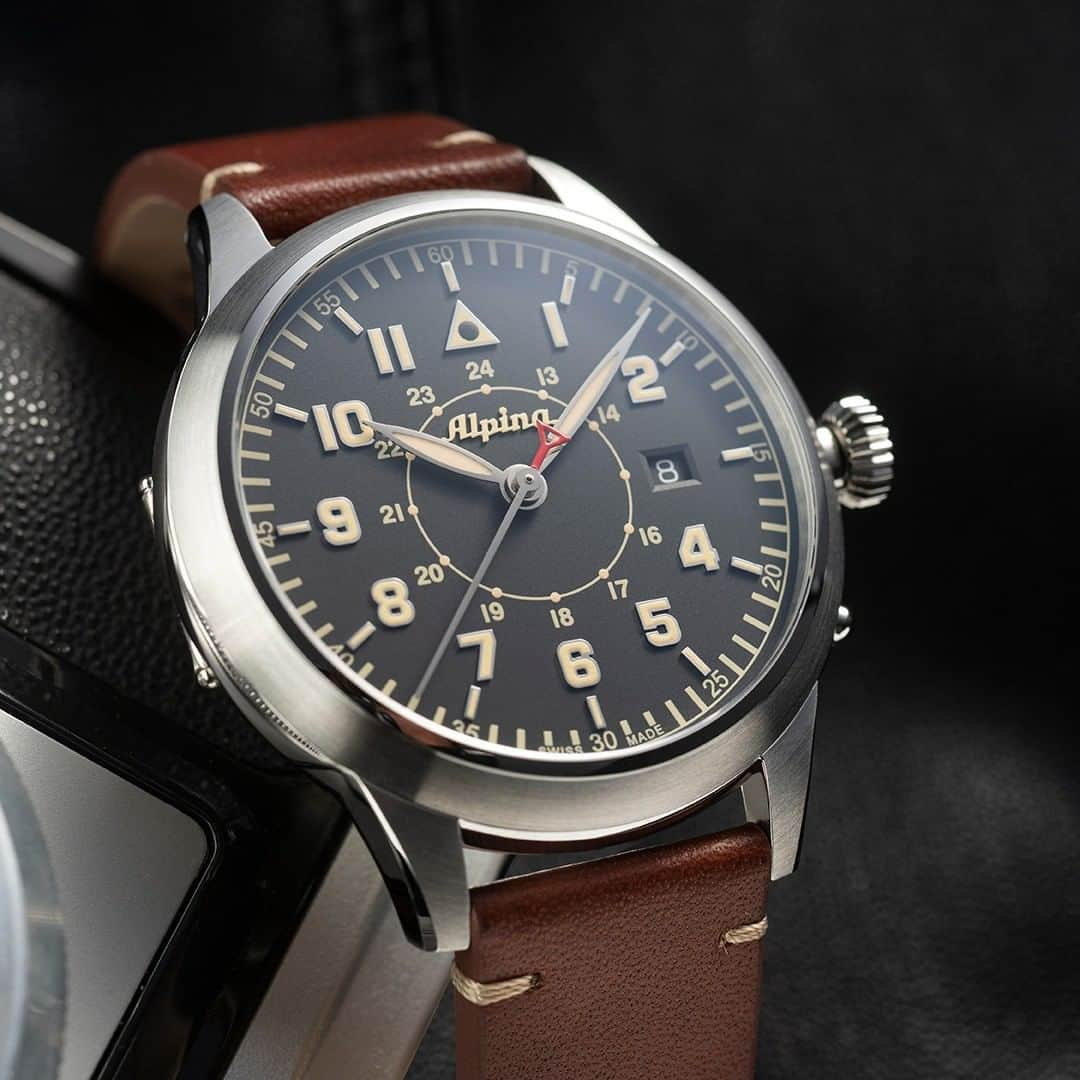 アルピナさんのインスタグラム写真 - (アルピナInstagram)「We have been supplying various air forces for over 50 years with timepieces that meet pilots requirements in terms of precision and readability. The new Startimer Pilot Heritage Automatic will appeal to pilots as well as to all watch lovers.  #AlpinaWatches #ReachYourSummit #StartimerPilotHeritageAutomatic Check out our link in bio to learn more about our Startimer Pilot Heritage Automatic. . . . .  #plane #airplane #aircraft #aviation #avgeek #planespotting  #instagramaviation #instaplane  #instaaviation #aviationgeek #aviationlovers  #aviationphotography #flight  #planes #pilot  #aviationdaily #flying  #airplanes #traveltheworld #wander #adventuretime #wilderness  #traveller #swissmade #watchlover #watchuseek #lovewatches」10月3日 1時00分 - alpinawatches