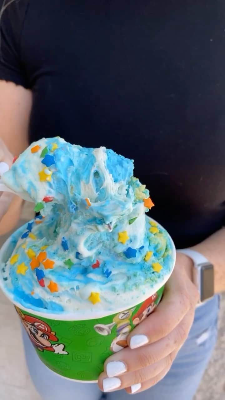 のインスタグラム：「That ice cream pull has us drooling. 🤤 Our NEW Mario's Super Birthday Blast Creation™ is going to be your new favorite!」